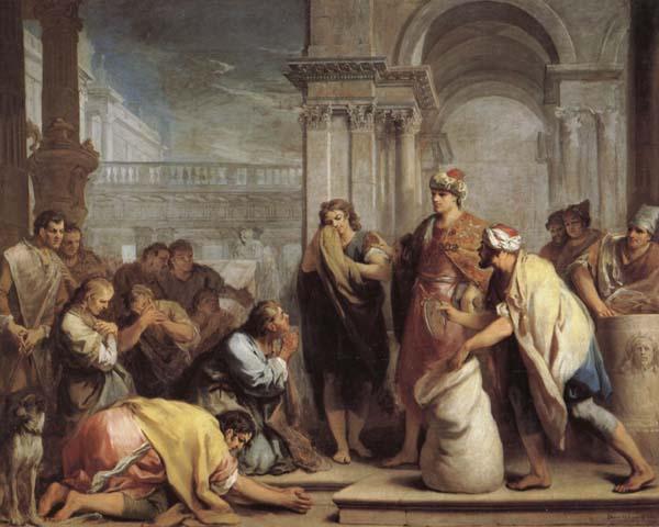 Jacopo Amigoni The Finding of Joseph's Cup in Benjamin's Bag